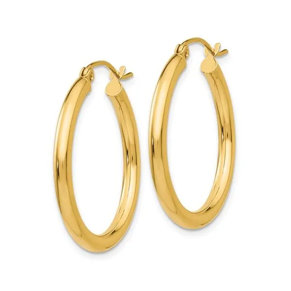 Yellow Gold Hoop Earrings Image 2 Peter & Co. Jewelers Avon Lake, OH