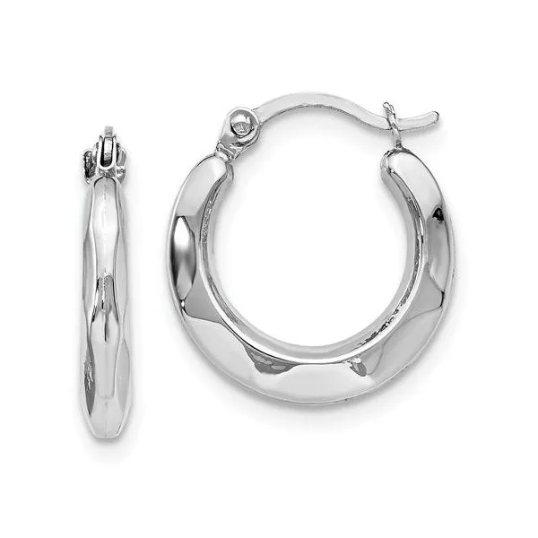 Faceted Hoop Earrings Peter & Co. Jewelers Avon Lake, OH
