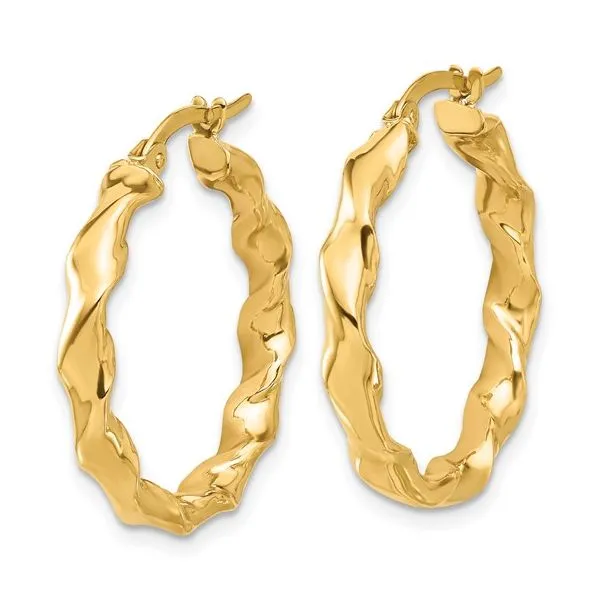 Twisted Hoop Earrings Image 2 Peter & Co. Jewelers Avon Lake, OH