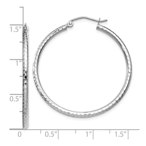 Diamond-Cut Hoop Earrings Image 4 Peter & Co. Jewelers Avon Lake, OH