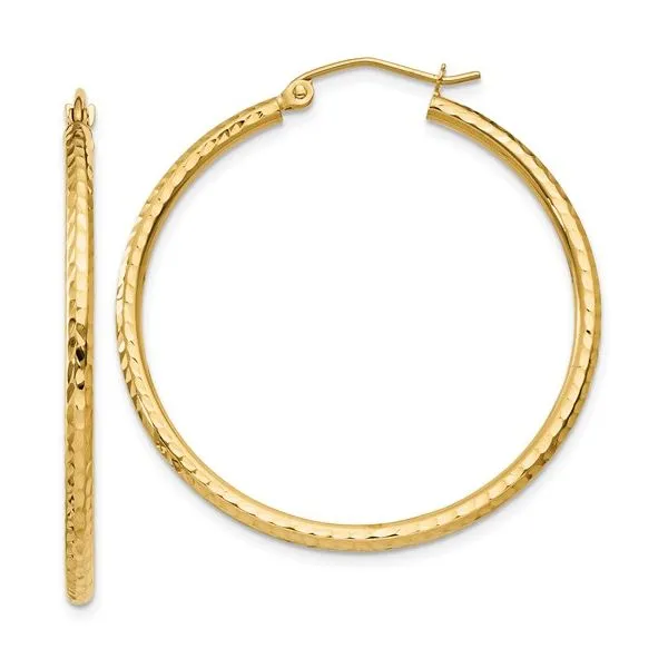 Diamond-Cut Hoop Earrings Peter & Co. Jewelers Avon Lake, OH