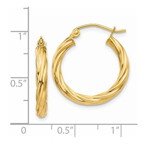 Twisted Hoop Earrings Image 4 Peter & Co. Jewelers Avon Lake, OH