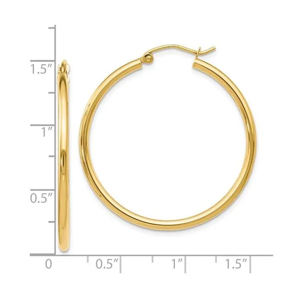 Gold Hoop Earrings Image 2 Peter & Co. Jewelers Avon Lake, OH
