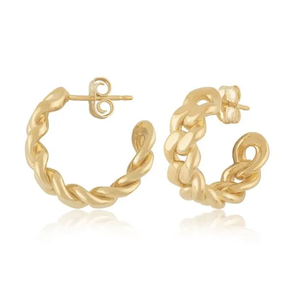 Miami Cuban Link J-Hoop Earrings Peter & Co. Jewelers Avon Lake, OH