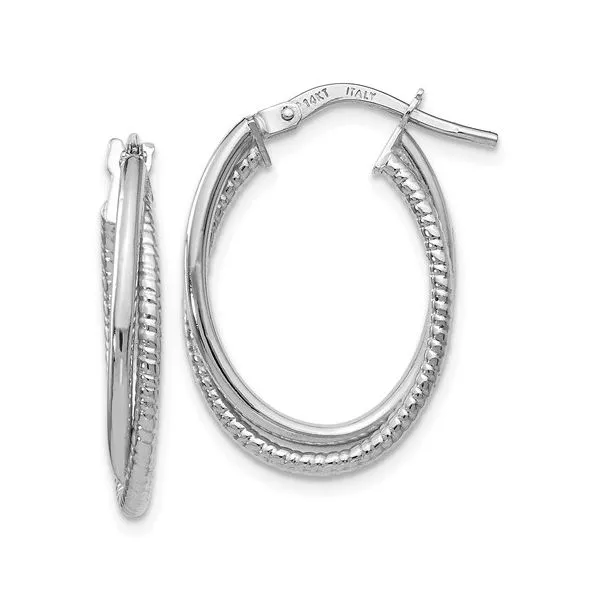 Crossover Oval Hoops Peter & Co. Jewelers Avon Lake, OH