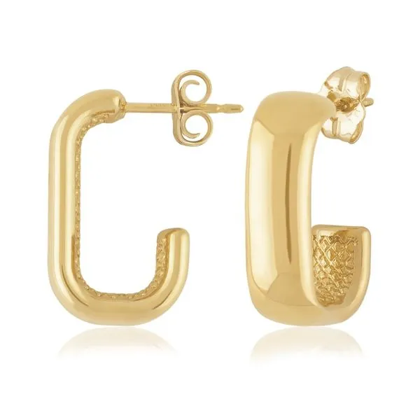Rectangular J-Hoop Earrings Peter & Co. Jewelers Avon Lake, OH