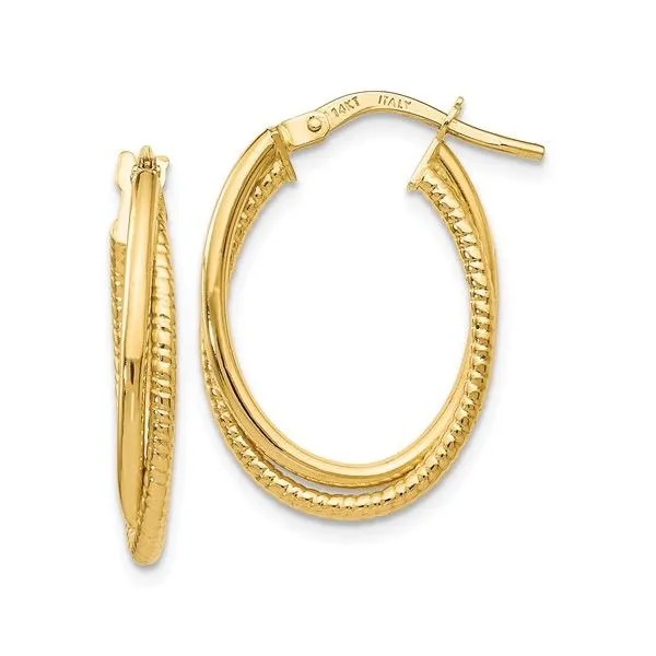 Crossover Oval Hoops Peter & Co. Jewelers Avon Lake, OH