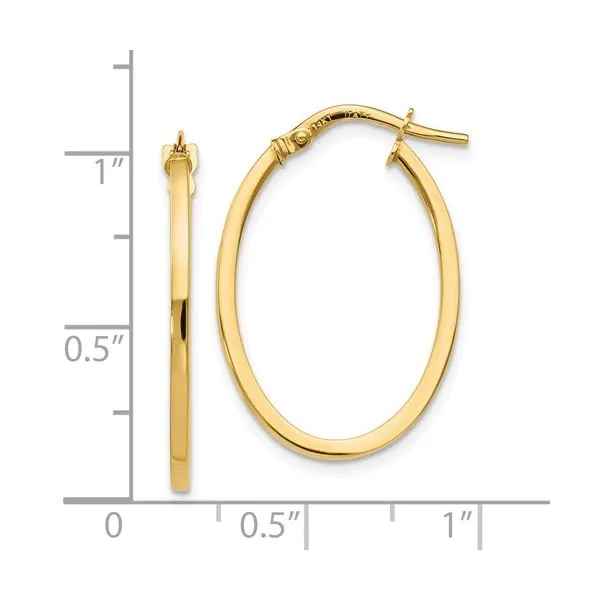 Oval Hoop Earrings Image 3 Peter & Co. Jewelers Avon Lake, OH