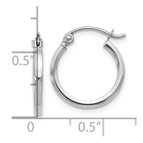 White Gold Hoop Earrings Image 3 Peter & Co. Jewelers Avon Lake, OH