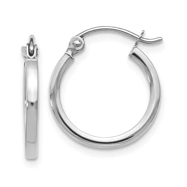 White Gold Hoop Earrings Peter & Co. Jewelers Avon Lake, OH