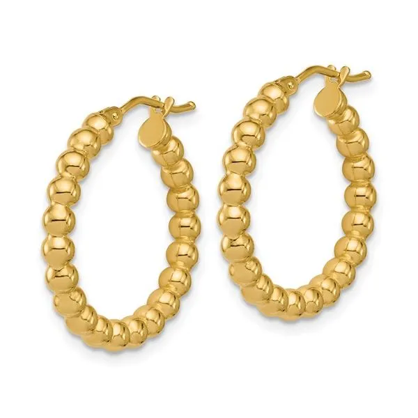Beaded Hoop Earrings Image 2 Peter & Co. Jewelers Avon Lake, OH