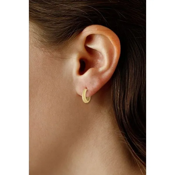 Chevron Hoop Earrings Image 2 Peter & Co. Jewelers Avon Lake, OH