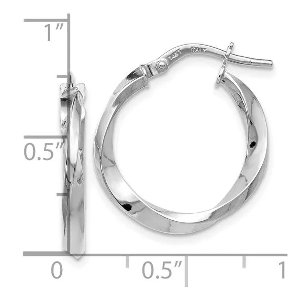 Twisted Hoop Earrings Image 3 Peter & Co. Jewelers Avon Lake, OH