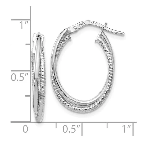Crossover Oval Hoops Image 4 Peter & Co. Jewelers Avon Lake, OH
