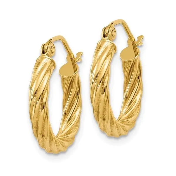 Twisted Hoop Earrings Image 2 Peter & Co. Jewelers Avon Lake, OH