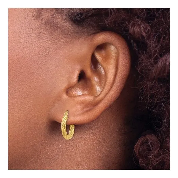 Twisted Hoop Earrings Image 3 Peter & Co. Jewelers Avon Lake, OH
