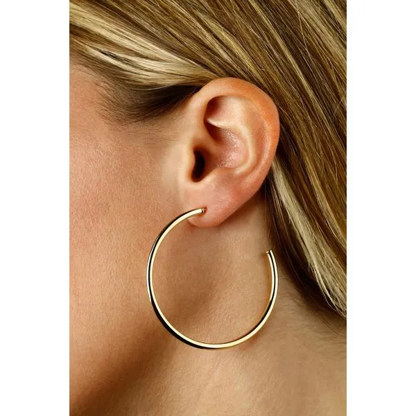 Yellow Gold Hoop Earrings Image 2 Peter & Co. Jewelers Avon Lake, OH