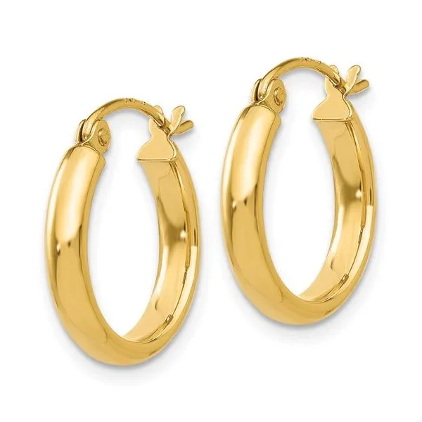 Classic Round Hoop Earrings Image 2 Peter & Co. Jewelers Avon Lake, OH