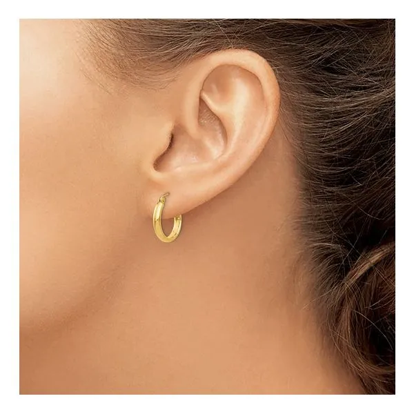 Classic Round Hoop Earrings Image 3 Peter & Co. Jewelers Avon Lake, OH