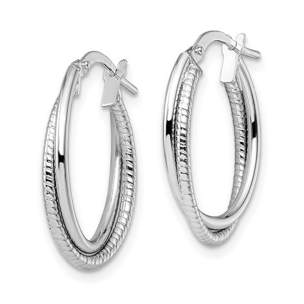 Crossover Oval Hoops Image 2 Peter & Co. Jewelers Avon Lake, OH