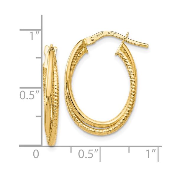 Crossover Oval Hoops Image 4 Peter & Co. Jewelers Avon Lake, OH