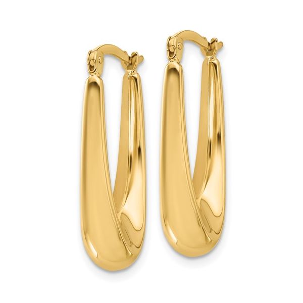 Elongated Hoop Earrings Image 2 Peter & Co. Jewelers Avon Lake, OH
