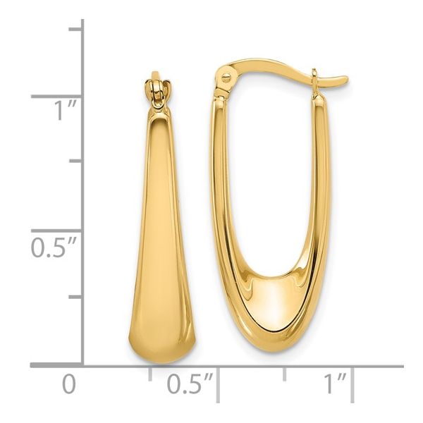 Elongated Hoop Earrings Image 4 Peter & Co. Jewelers Avon Lake, OH