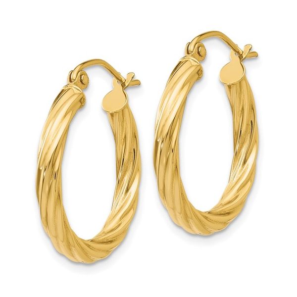 Twisted Hoop Earrings Image 2 Peter & Co. Jewelers Avon Lake, OH