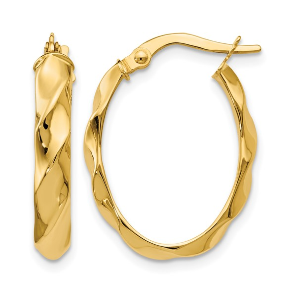 Twisted Oval Hoop Earrings Peter & Co. Jewelers Avon Lake, OH
