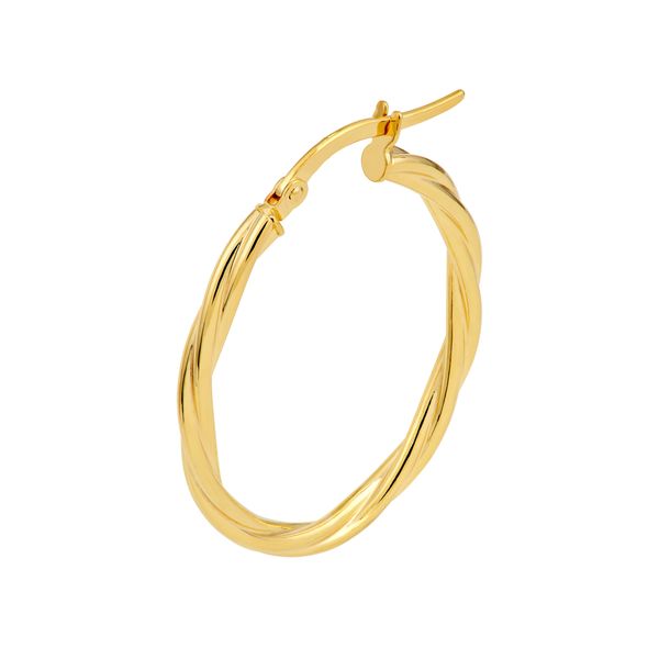 Twisted Oval Hoop Earrings Image 3 Peter & Co. Jewelers Avon Lake, OH