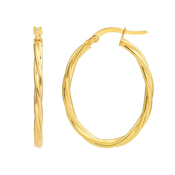 Twisted Oval Hoop Earrings Peter & Co. Jewelers Avon Lake, OH