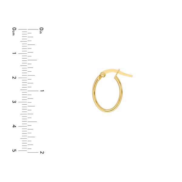 Textured Oval Hoop Earrings Image 4 Peter & Co. Jewelers Avon Lake, OH