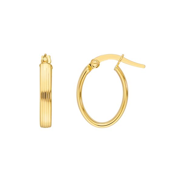 Textured Oval Hoop Earrings Peter & Co. Jewelers Avon Lake, OH