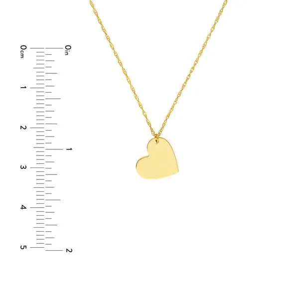 Tilted Heart Engravable Necklace Image 5 Peter & Co. Jewelers Avon Lake, OH