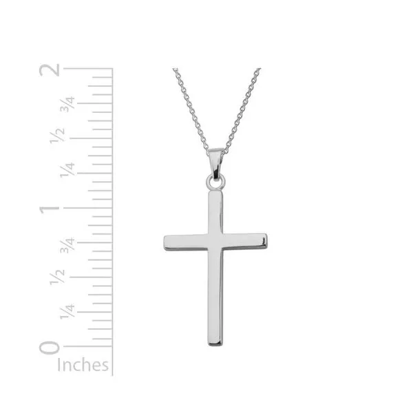 White Gold Cross Necklace Image 2 Peter & Co. Jewelers Avon Lake, OH