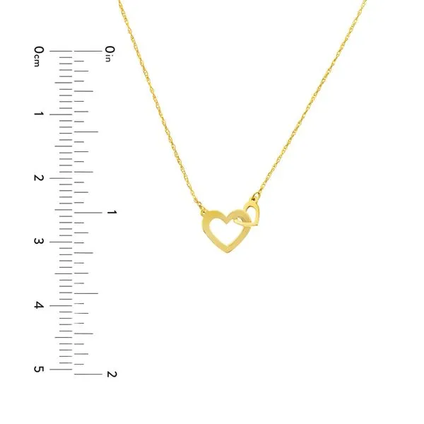 Interlocked Hearts Necklace Image 5 Peter & Co. Jewelers Avon Lake, OH