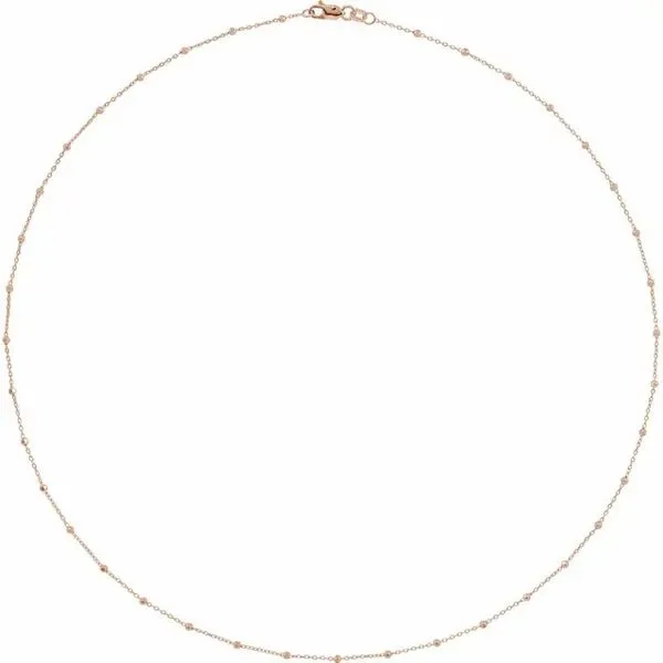 Beaded Cable Chain Necklace Image 2 Peter & Co. Jewelers Avon Lake, OH