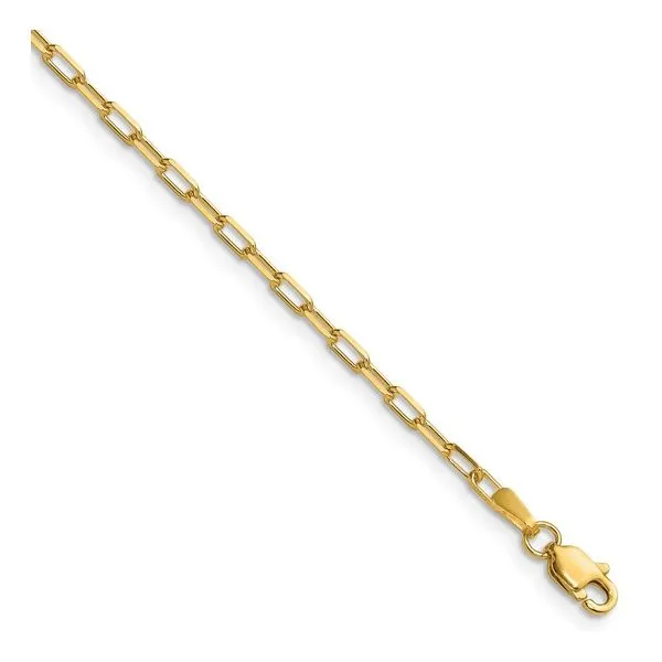 Solid Beveled Paperclip Chain, 22