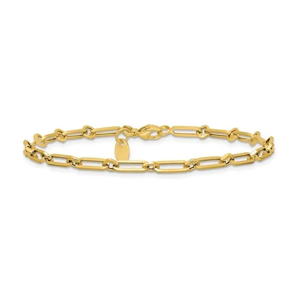 Fancy Paperclip Link Bracelet Image 2 Peter & Co. Jewelers Avon Lake, OH