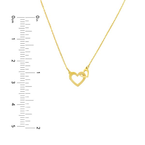 Interlocked Hearts Necklace Image 5 Peter & Co. Jewelers Avon Lake, OH