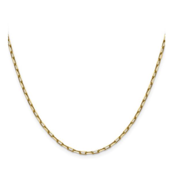 Solid Beveled Paperclip Chain, 22