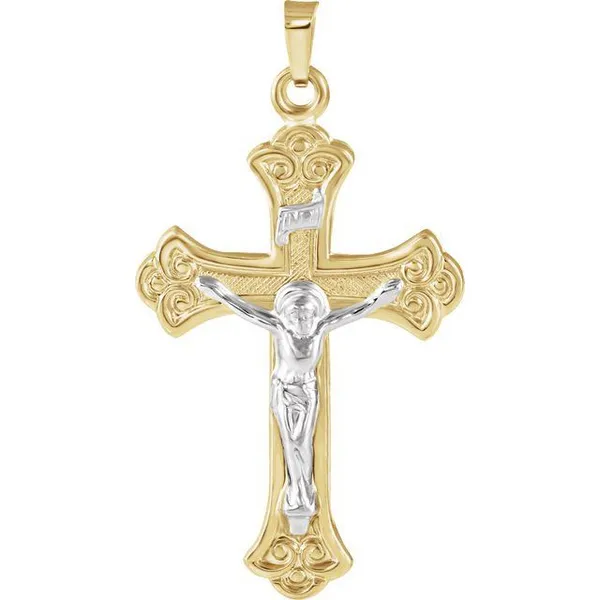 14k Two-Tone Crucifix Pendant Peter & Co. Jewelers Avon Lake, OH