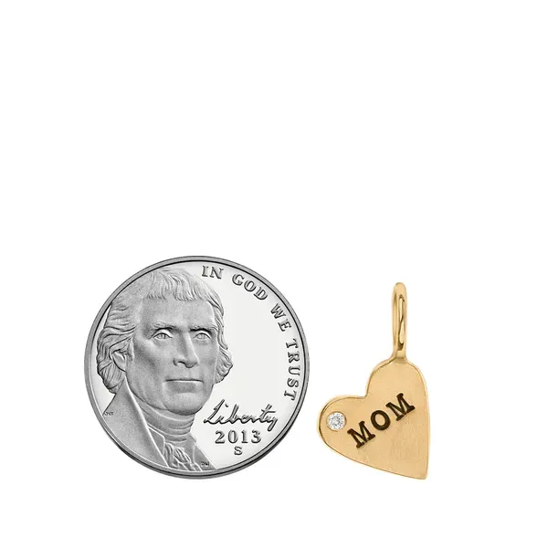 Heather B. Moore Gold Mom Heart Charm Image 2 Peter & Co. Jewelers Avon Lake, OH