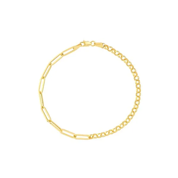 50/50 Paperclip + Rolo Chain Bracelet Peter & Co. Jewelers Avon Lake, OH