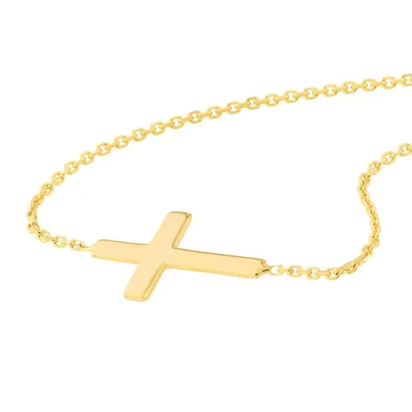 Sideways Mini Cross Adjustable Bracelet Image 2 Peter & Co. Jewelers Avon Lake, OH