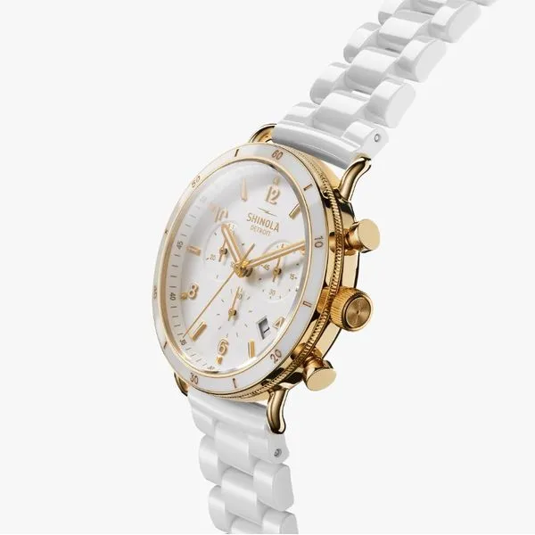 Shinola Canfield Sport 40mm Soft White Image 2 Peter & Co. Jewelers Avon Lake, OH