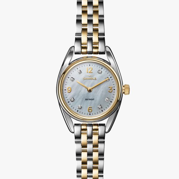 Shinola Derby 2H 30.5mm White Mother Of Pearl Diamond Dial Peter & Co. Jewelers Avon Lake, OH