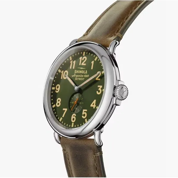 Shinola Runwell 47mm Dark Olive Image 2 Peter & Co. Jewelers Avon Lake, OH