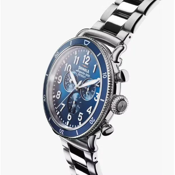 Shinola Runwell Sport Chrono 48mm Midnight Blue Image 2 Peter & Co. Jewelers Avon Lake, OH