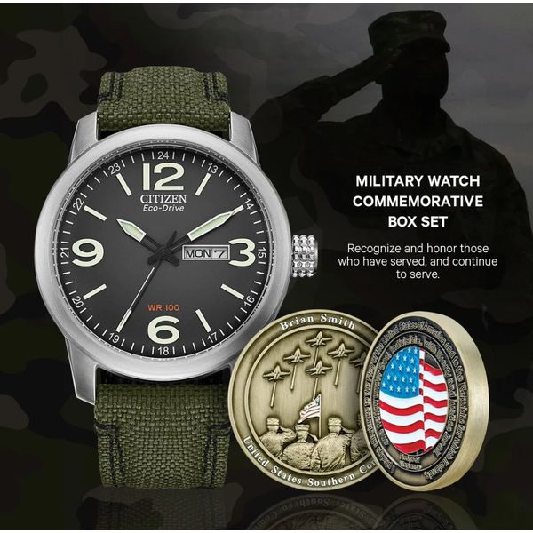 Citizen Military Watch Commemorative Box Set, Engravable Image 3 Peter & Co. Jewelers Avon Lake, OH